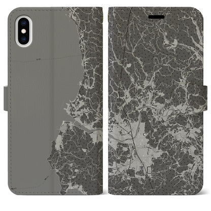 【東郷（鹿児島県）】地図柄iPhoneケース（手帳タイプ）