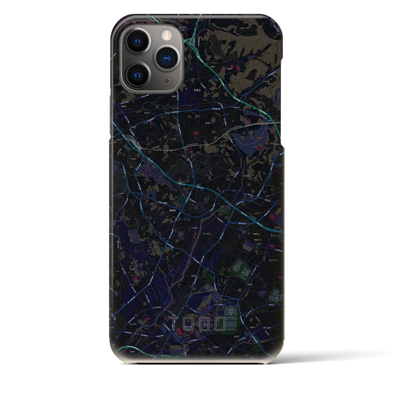 【東郷（愛知県）】地図柄iPhoneケース（バックカバータイプ）