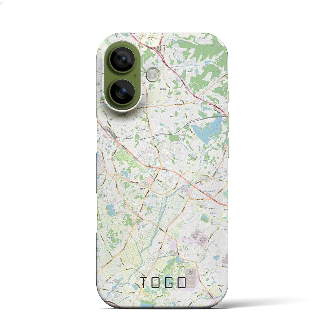 【東郷（愛知県）】地図柄iPhoneケース（バックカバータイプ）ナチュラル・iPhone 17 Pro Max 用
