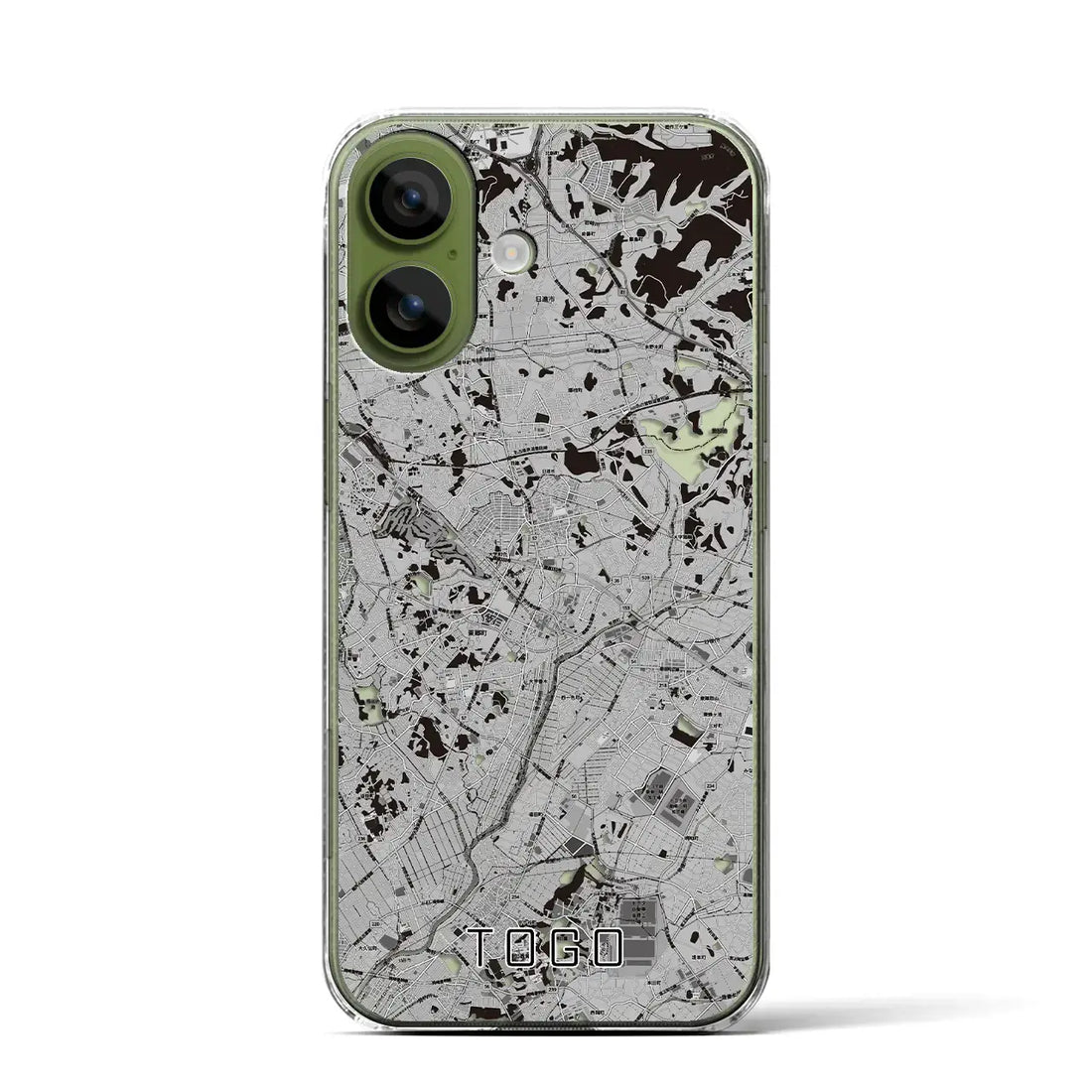 【東郷(愛知県)】地図柄iPhoneケース(クリアタイプ)モノトーン・iPhone 17 Pro Max 用