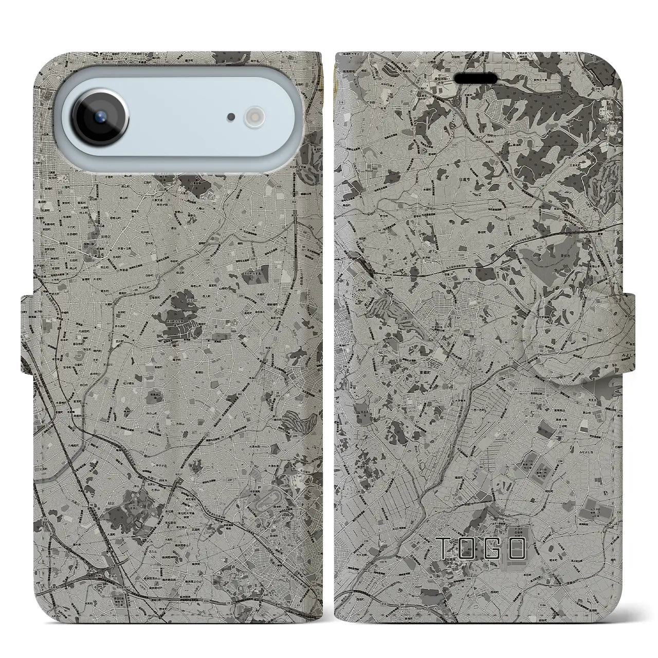 【東郷（愛知県）】地図柄iPhoneケース（手帳タイプ）