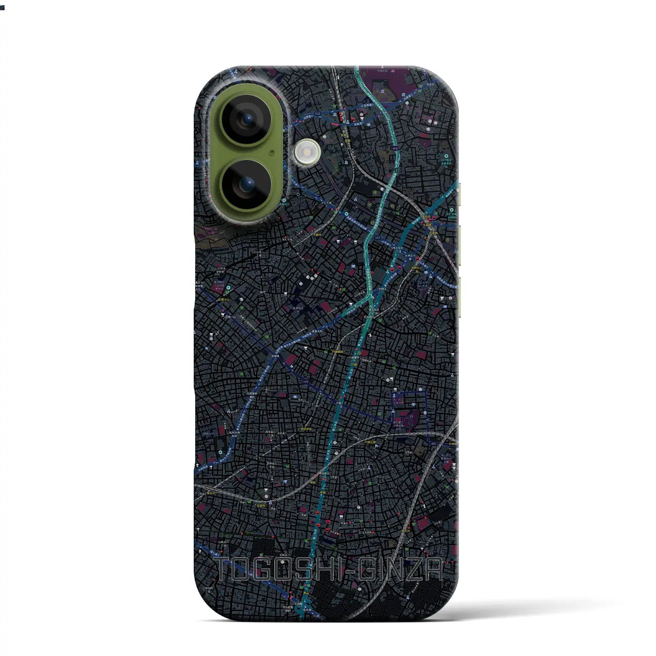 【戸越銀座（東京都）】地図柄iPhoneケース（バックカバータイプ）