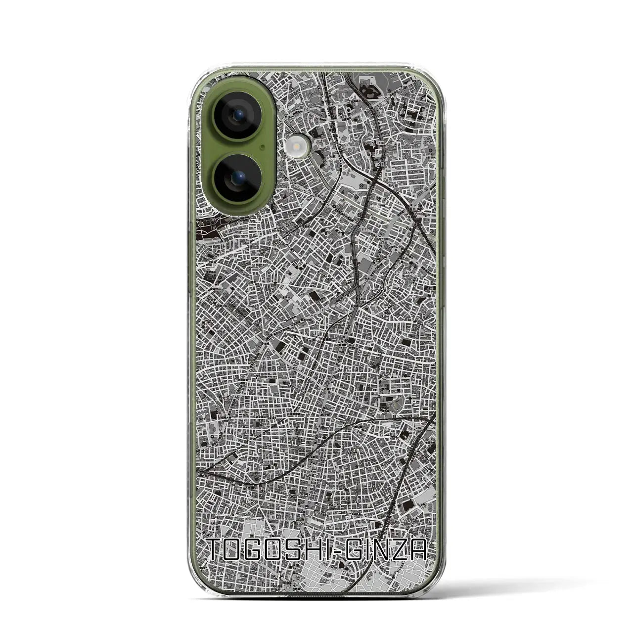 【戸越銀座（東京都）】地図柄iPhoneケース（クリアタイプ）