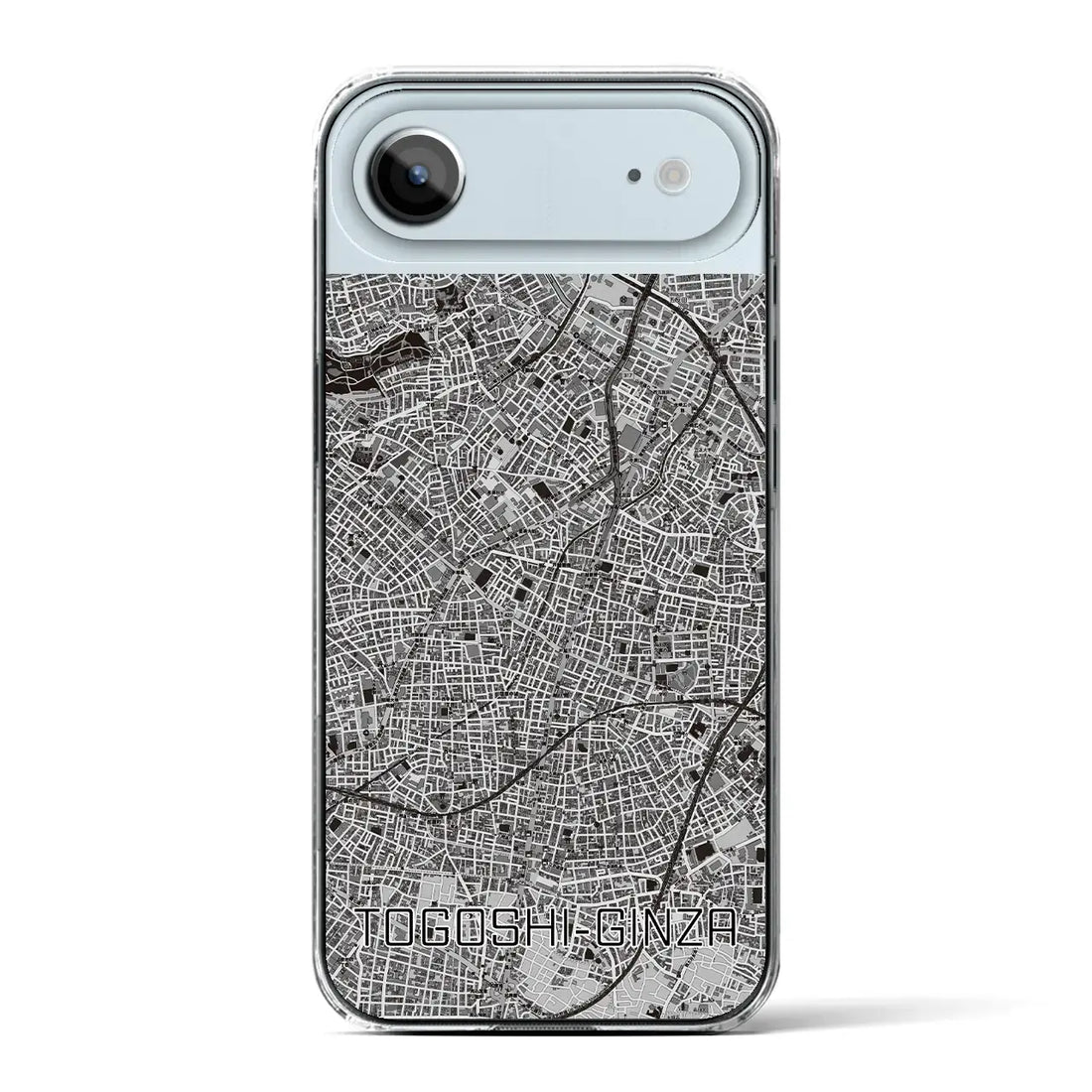 【戸越銀座(東京都)】地図柄iPhoneケース(クリアタイプ)モノトーン・iPhone 17 Pro Max 用