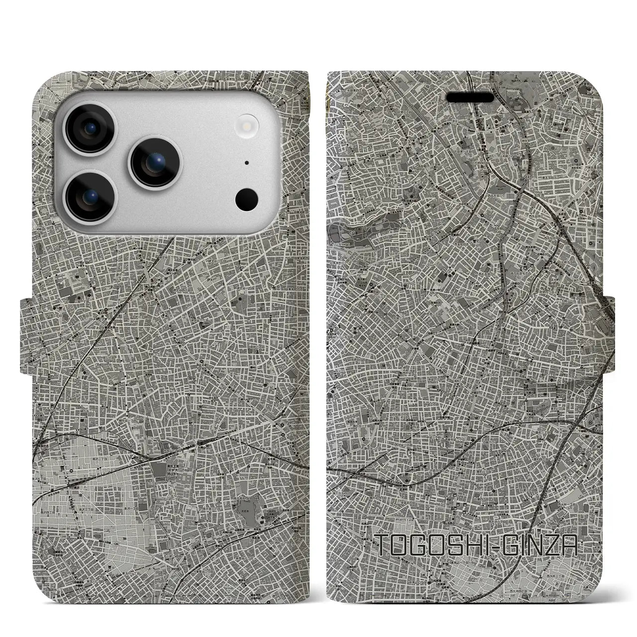 【戸越銀座（東京都）】地図柄iPhoneケース（手帳タイプ）