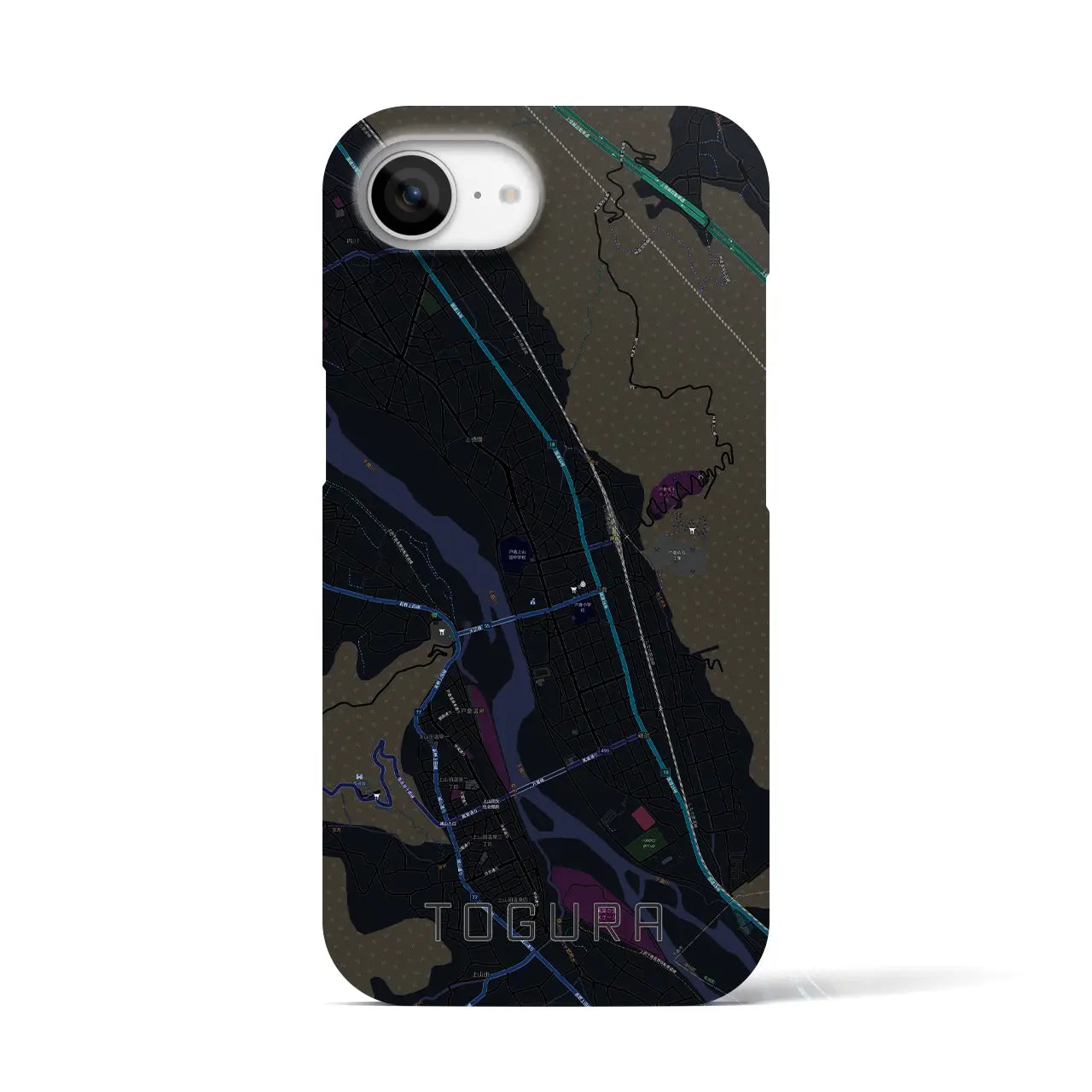 【戸倉（長野県）】地図柄iPhoneケース（バックカバータイプ）