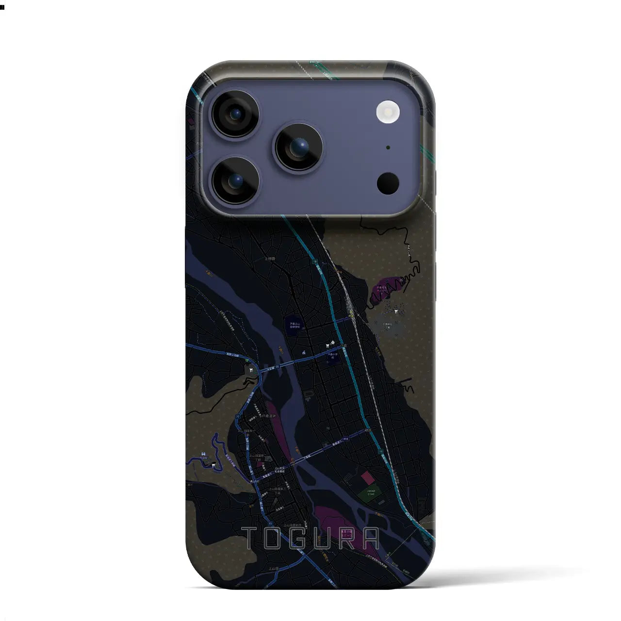 【戸倉（長野県）】地図柄iPhoneケース（バックカバータイプ）