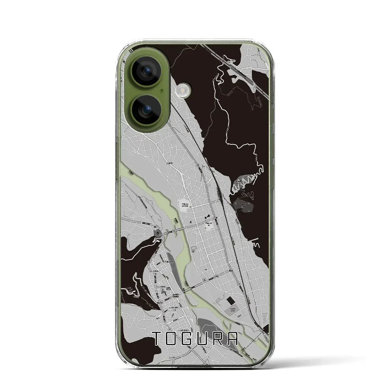 【戸倉（長野県）】地図柄iPhoneケース（クリアタイプ）