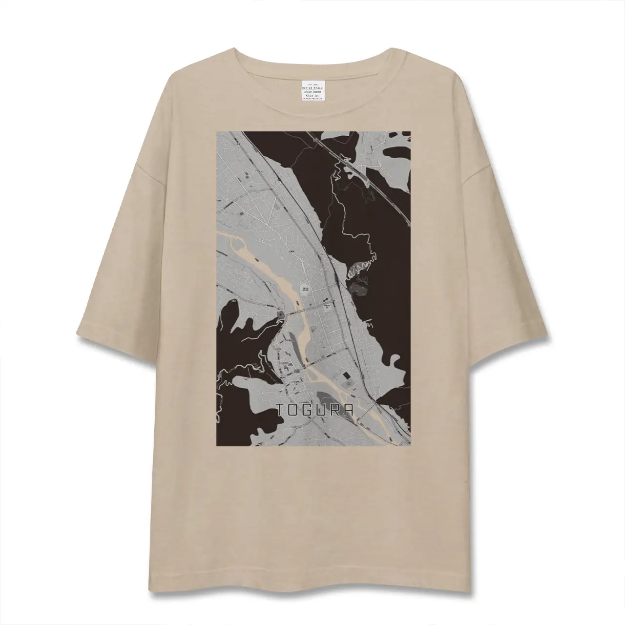 【戸倉（長野県）】地図柄ビッグシルエットTシャツ