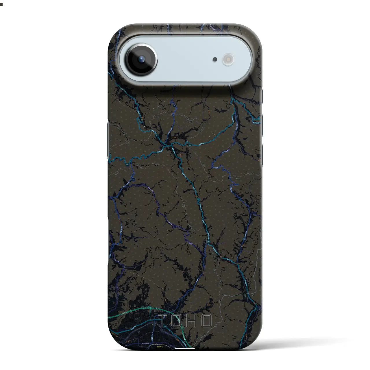 【東峰（福岡県）】地図柄iPhoneケース（バックカバータイプ）