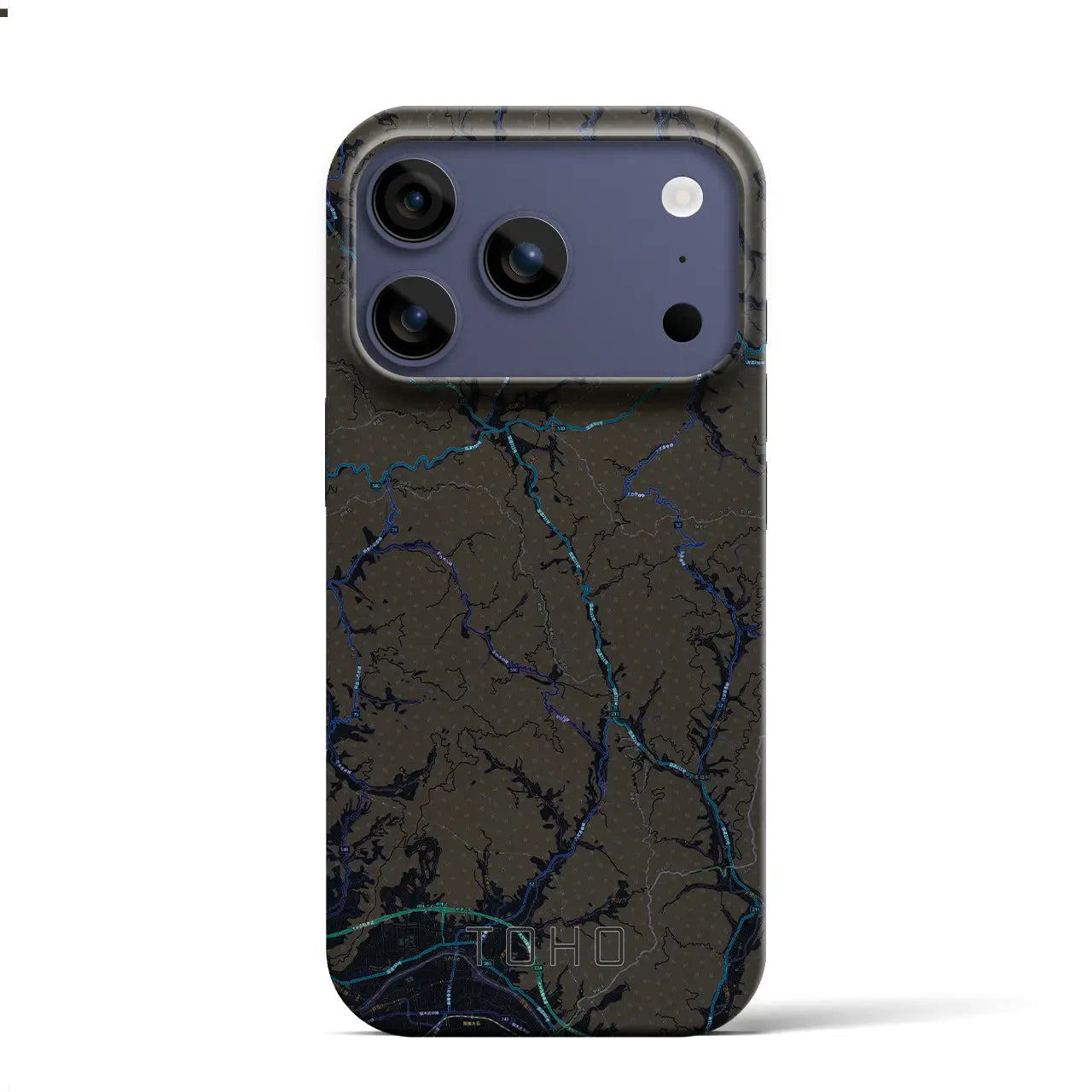 【東峰（福岡県）】地図柄iPhoneケース（バックカバータイプ）