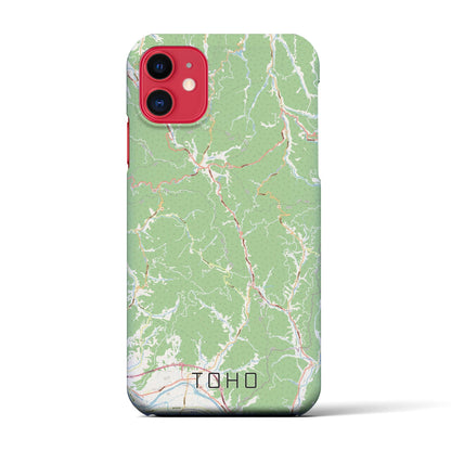 【東峰（福岡県）】地図柄iPhoneケース（バックカバータイプ）