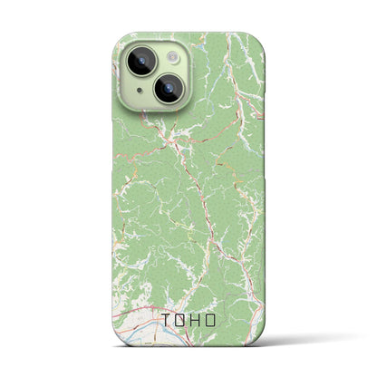 【東峰（福岡県）】地図柄iPhoneケース（バックカバータイプ）