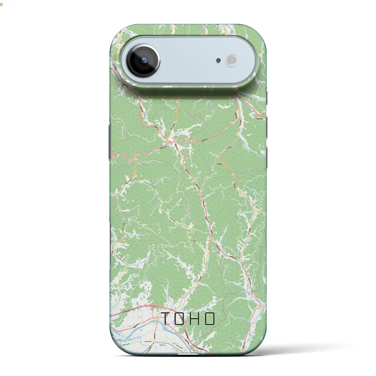 【東峰（福岡県）】地図柄iPhoneケース（バックカバータイプ）