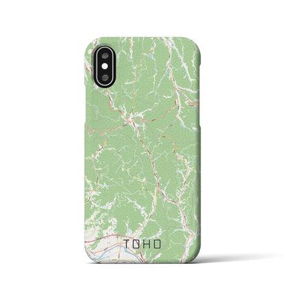 【東峰（福岡県）】地図柄iPhoneケース（バックカバータイプ）