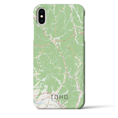 【東峰（福岡県）】地図柄iPhoneケース（バックカバータイプ）