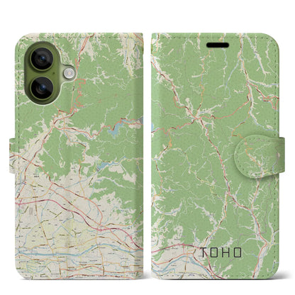 【東峰（福岡県）】地図柄iPhoneケース（手帳タイプ）