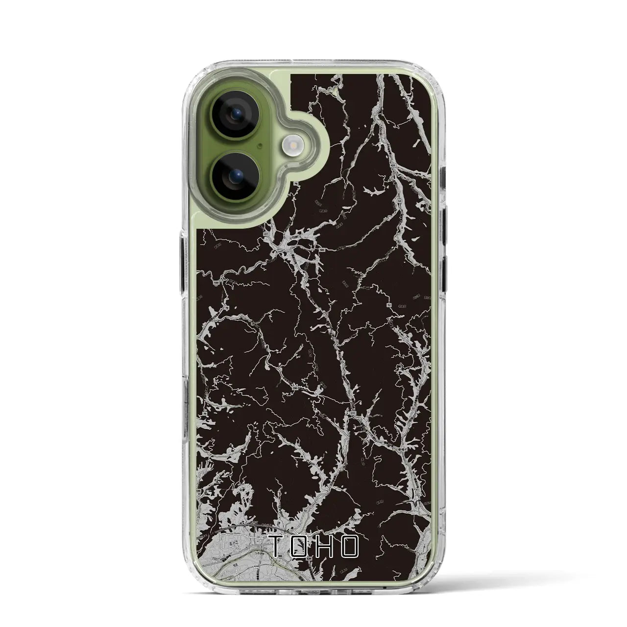 【東峰（福岡県）】地図柄iPhoneケース（MagSafeタイプ）