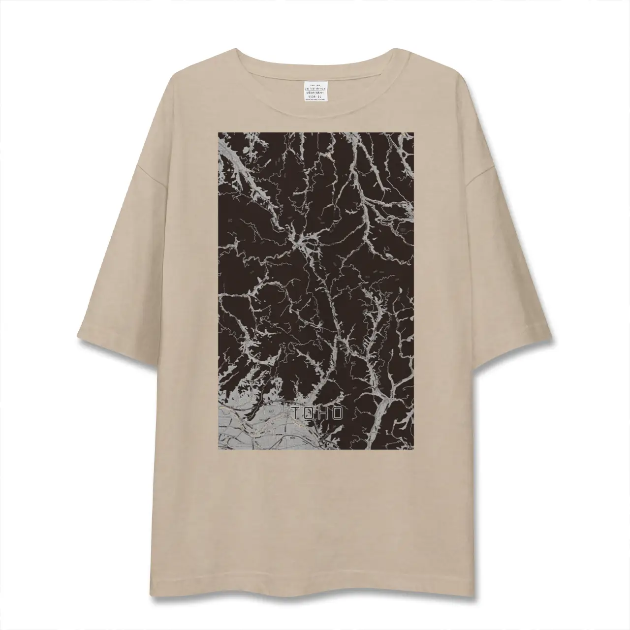 【東峰（福岡県）】地図柄ビッグシルエットTシャツ