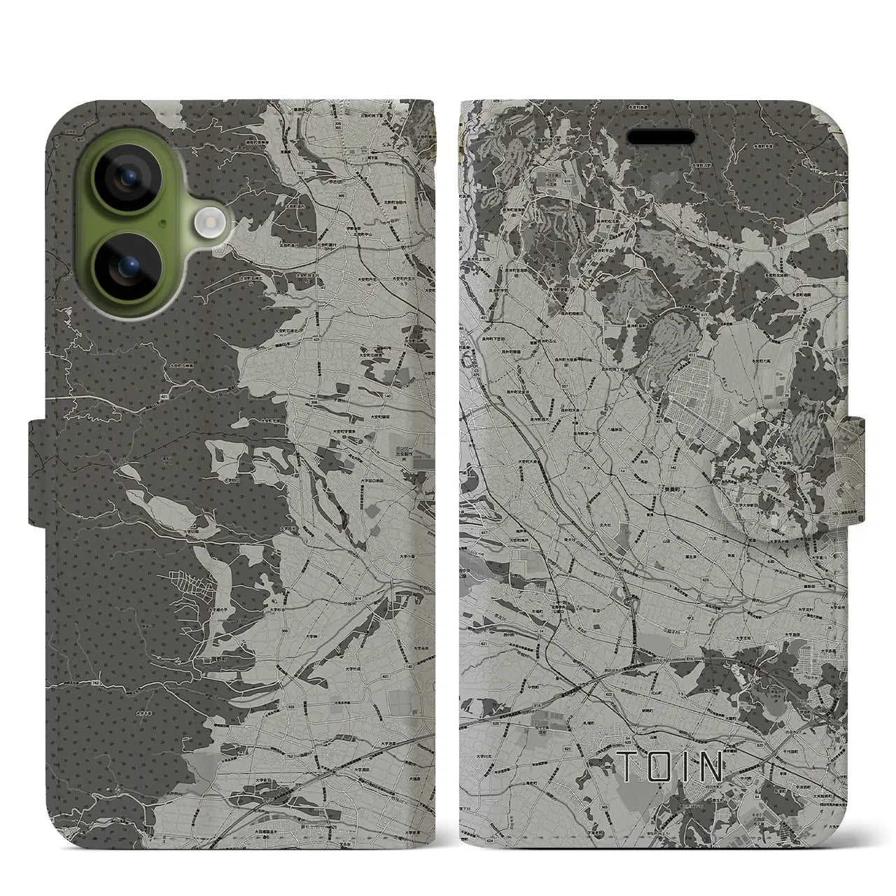 【東員（三重県）】地図柄iPhoneケース（手帳タイプ）