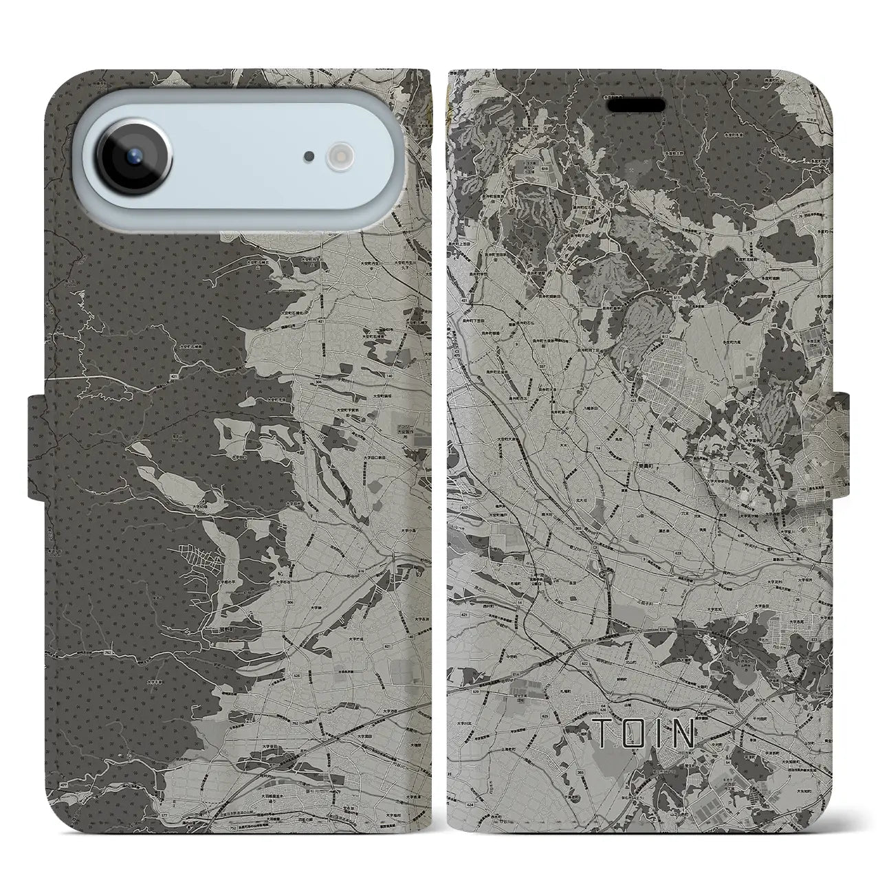 【東員（三重県）】地図柄iPhoneケース（手帳タイプ）