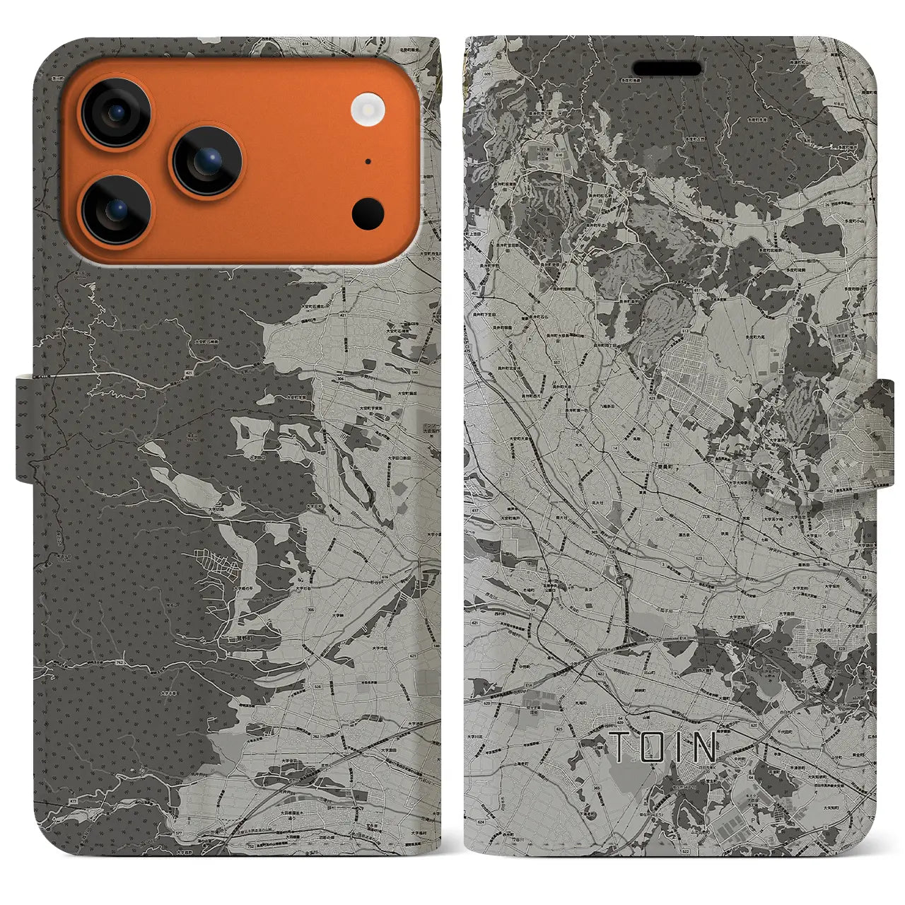 【東員（三重県）】地図柄iPhoneケース（手帳タイプ）