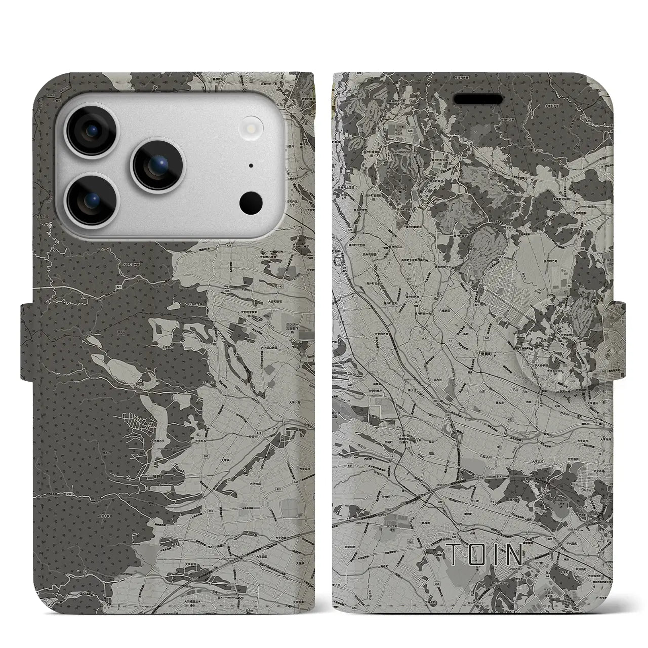 【東員（三重県）】地図柄iPhoneケース（手帳タイプ）