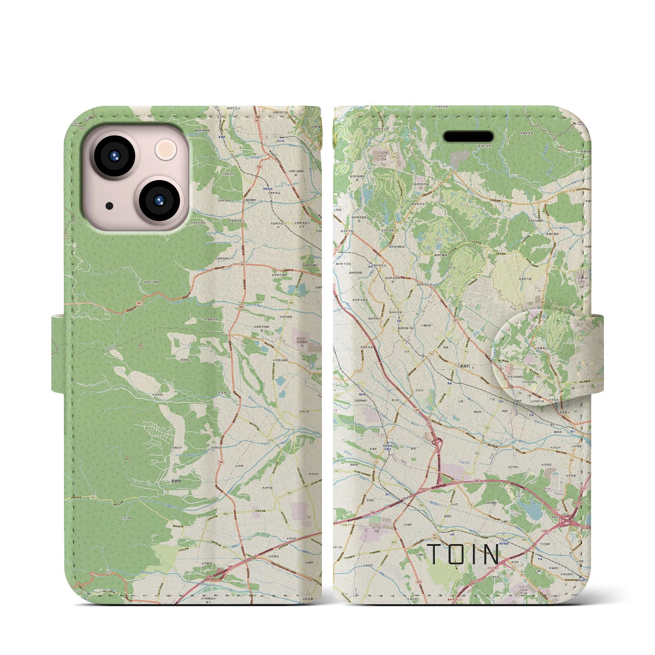 【東員（三重県）】地図柄iPhoneケース（手帳タイプ）