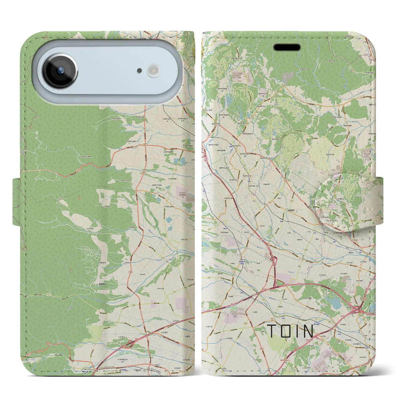 【東員（三重県）】地図柄iPhoneケース（手帳タイプ）