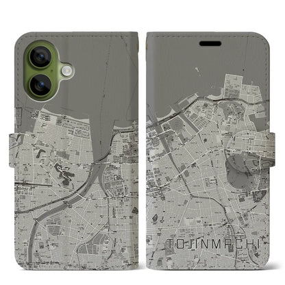 【唐人町（福岡県）】地図柄iPhoneケース（手帳タイプ）