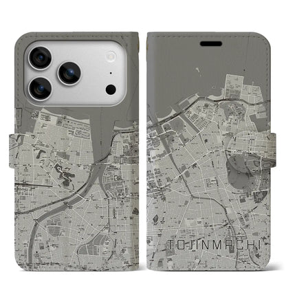 【唐人町（福岡県）】地図柄iPhoneケース（手帳タイプ）