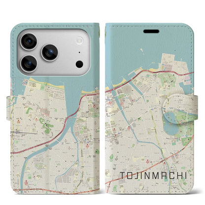 【唐人町（福岡県）】地図柄iPhoneケース（手帳タイプ）