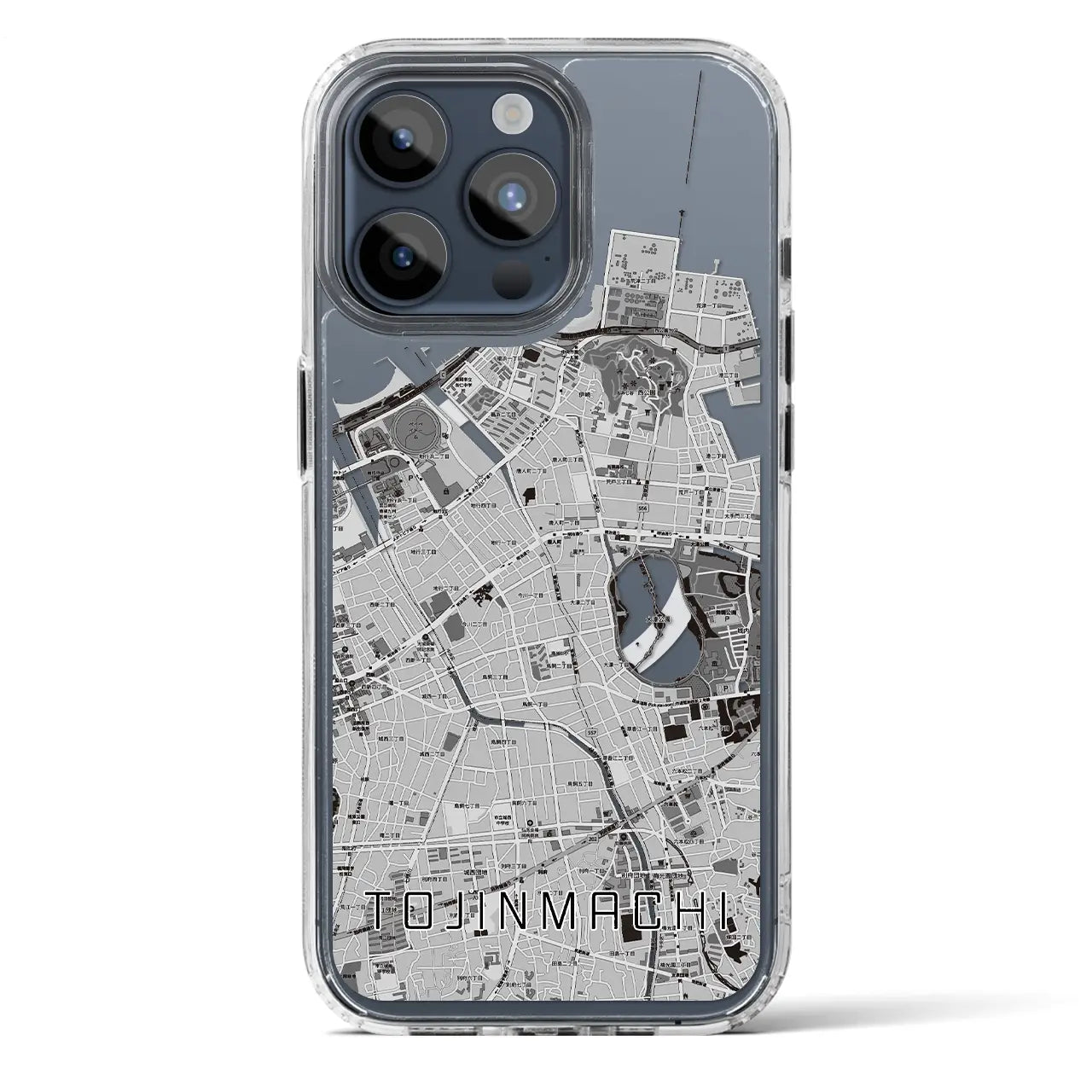 【唐人町（福岡県）】地図柄iPhoneケース（MagSafeタイプ）