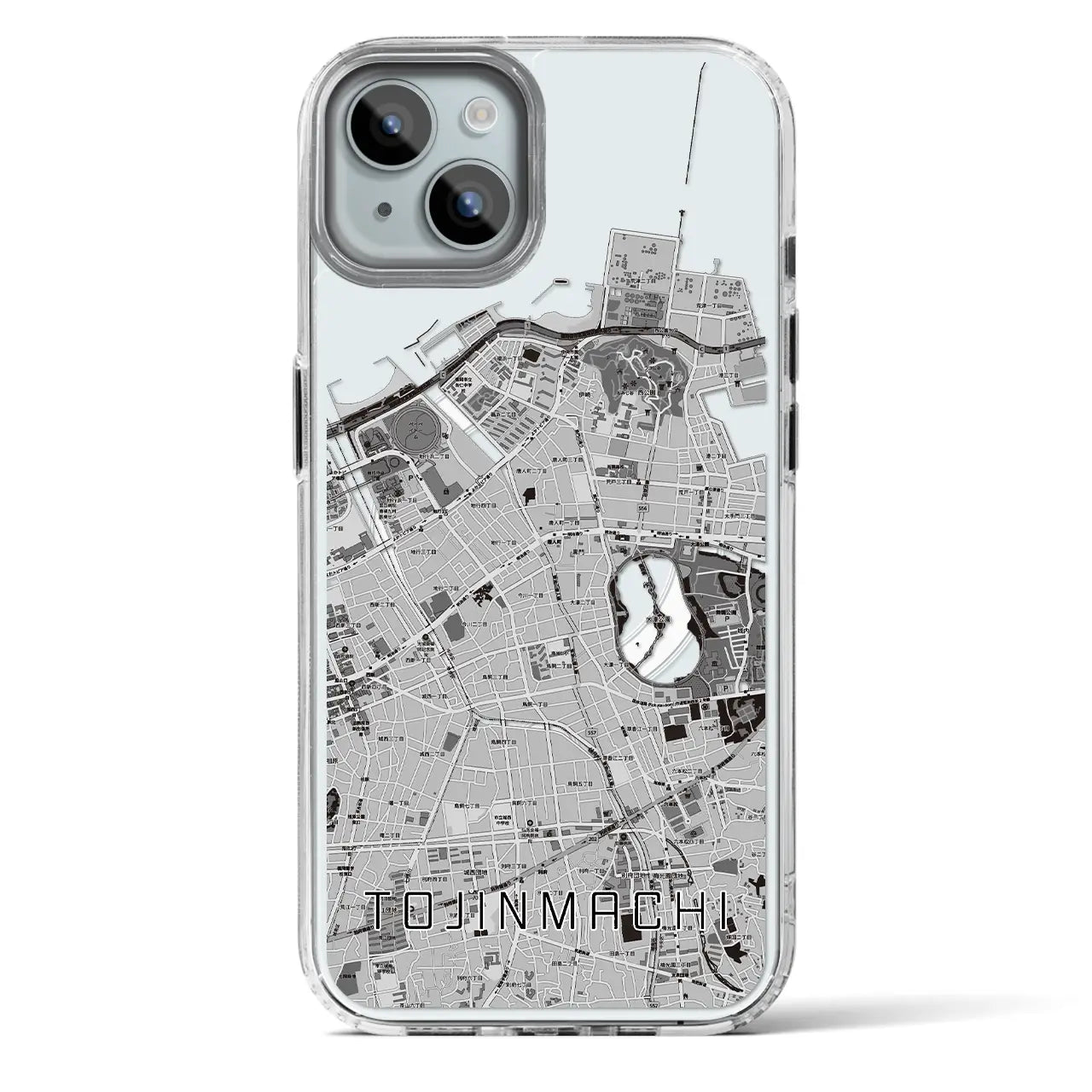 【唐人町（福岡県）】地図柄iPhoneケース（MagSafeタイプ）