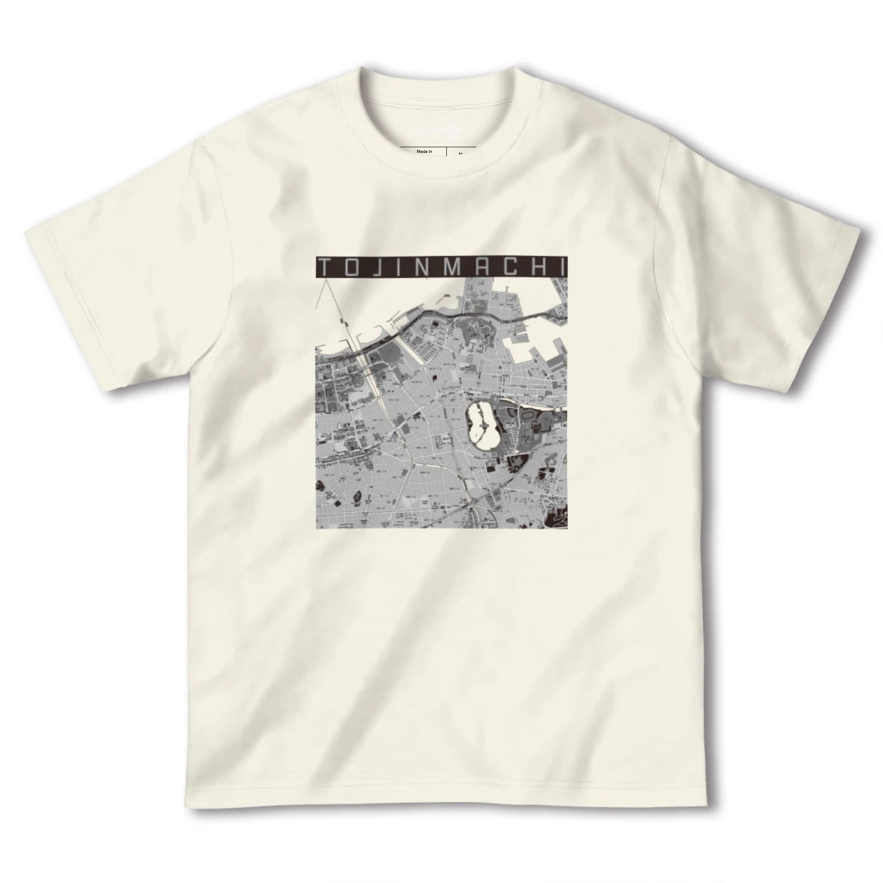 【唐人町（福岡県）】地図柄ヘビーウェイトTシャツ