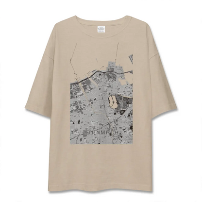 【唐人町（福岡県）】地図柄ビッグシルエットTシャツ