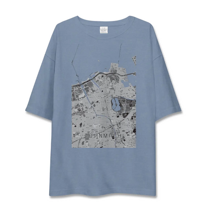 【唐人町（福岡県）】地図柄ビッグシルエットTシャツ