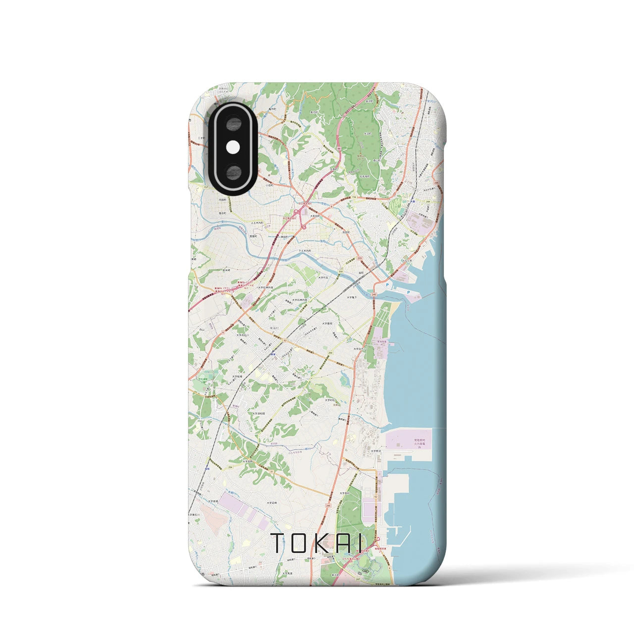 【東海（茨城県）】地図柄iPhoneケース（バックカバータイプ）