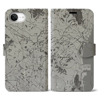 【東海（茨城県）】地図柄iPhoneケース（手帳タイプ）