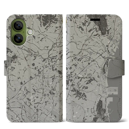 【東海（茨城県）】地図柄iPhoneケース（手帳タイプ）