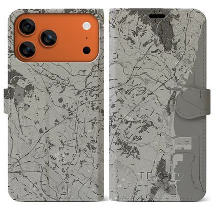 【東海（茨城県）】地図柄iPhoneケース（手帳タイプ）