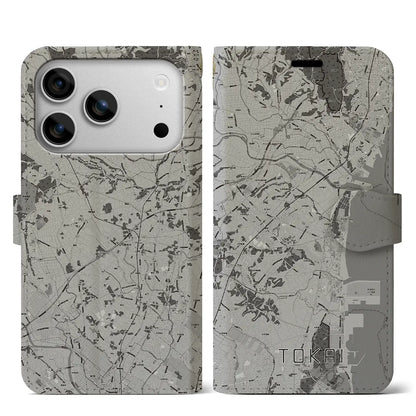 【東海（茨城県）】地図柄iPhoneケース（手帳タイプ）