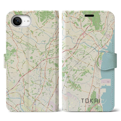 【東海（茨城県）】地図柄iPhoneケース（手帳タイプ）