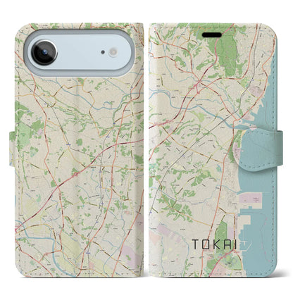 【東海（茨城県）】地図柄iPhoneケース（手帳タイプ）