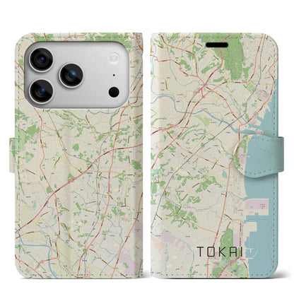 【東海（茨城県）】地図柄iPhoneケース（手帳タイプ）