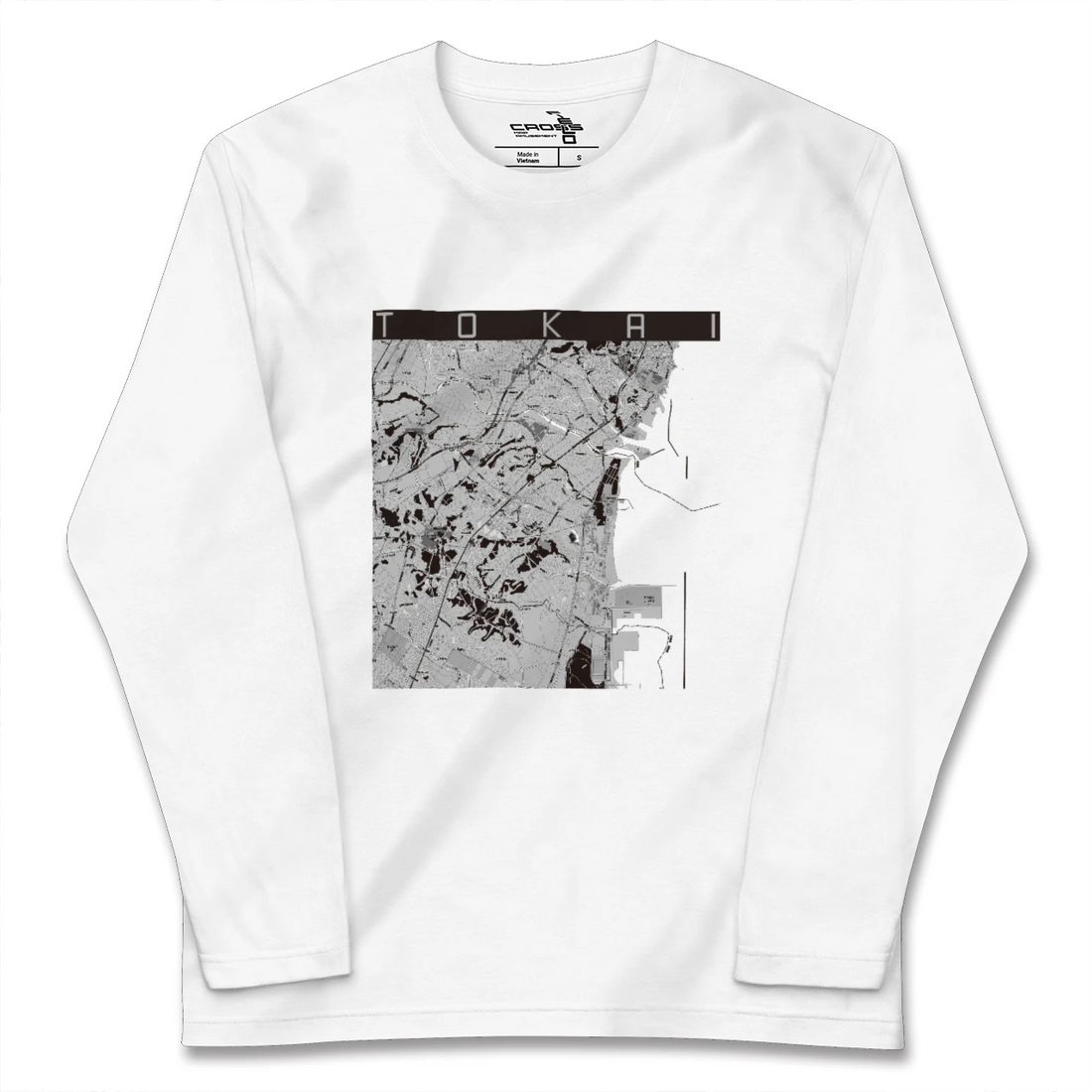 【東海(茨城県)(茨城県)】地図柄ロングスリーブTシャツ