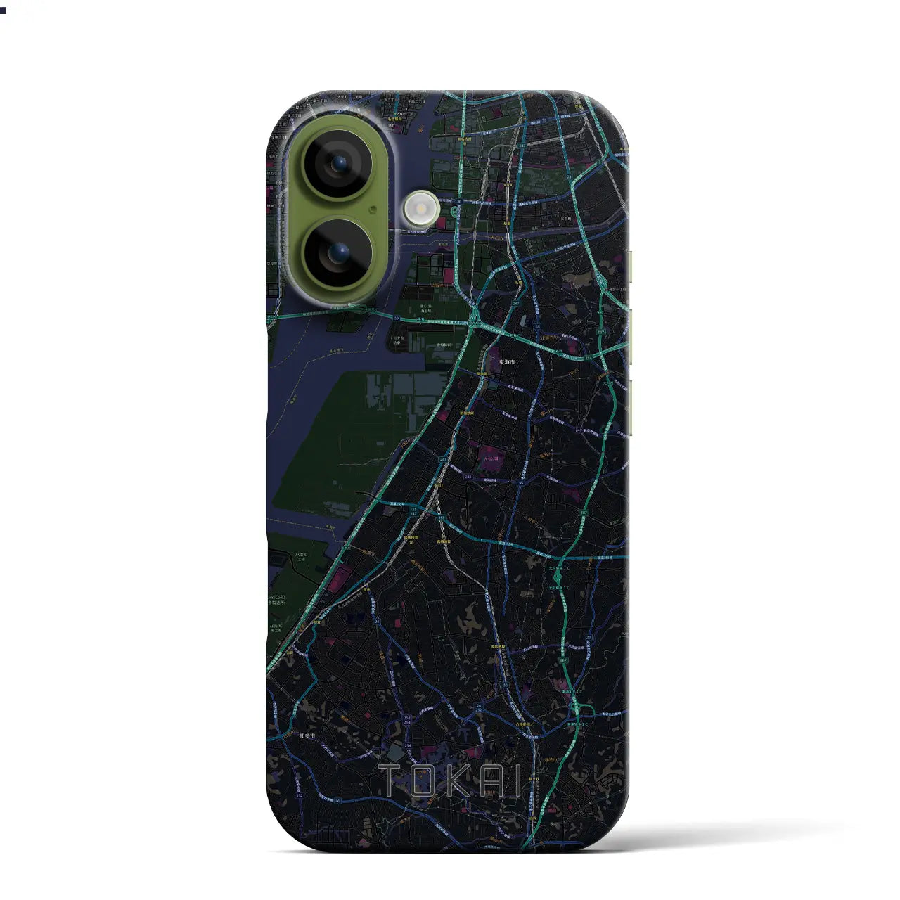 【東海（愛知県）】地図柄iPhoneケース（バックカバータイプ）