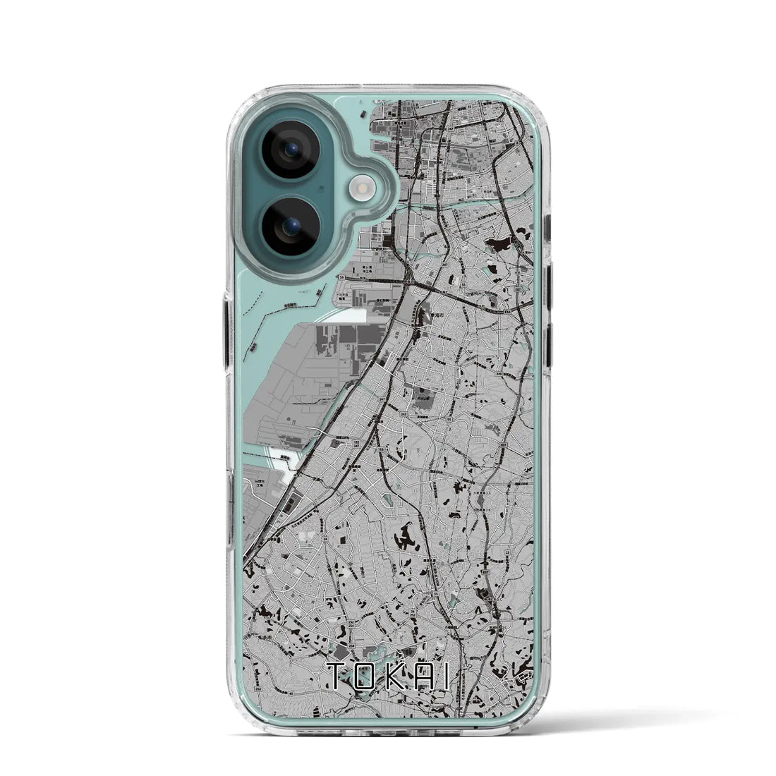 【東海（愛知県）】地図柄iPhoneケース（MagSafeタイプ）モノトーン・iPhone 16 Pro 用