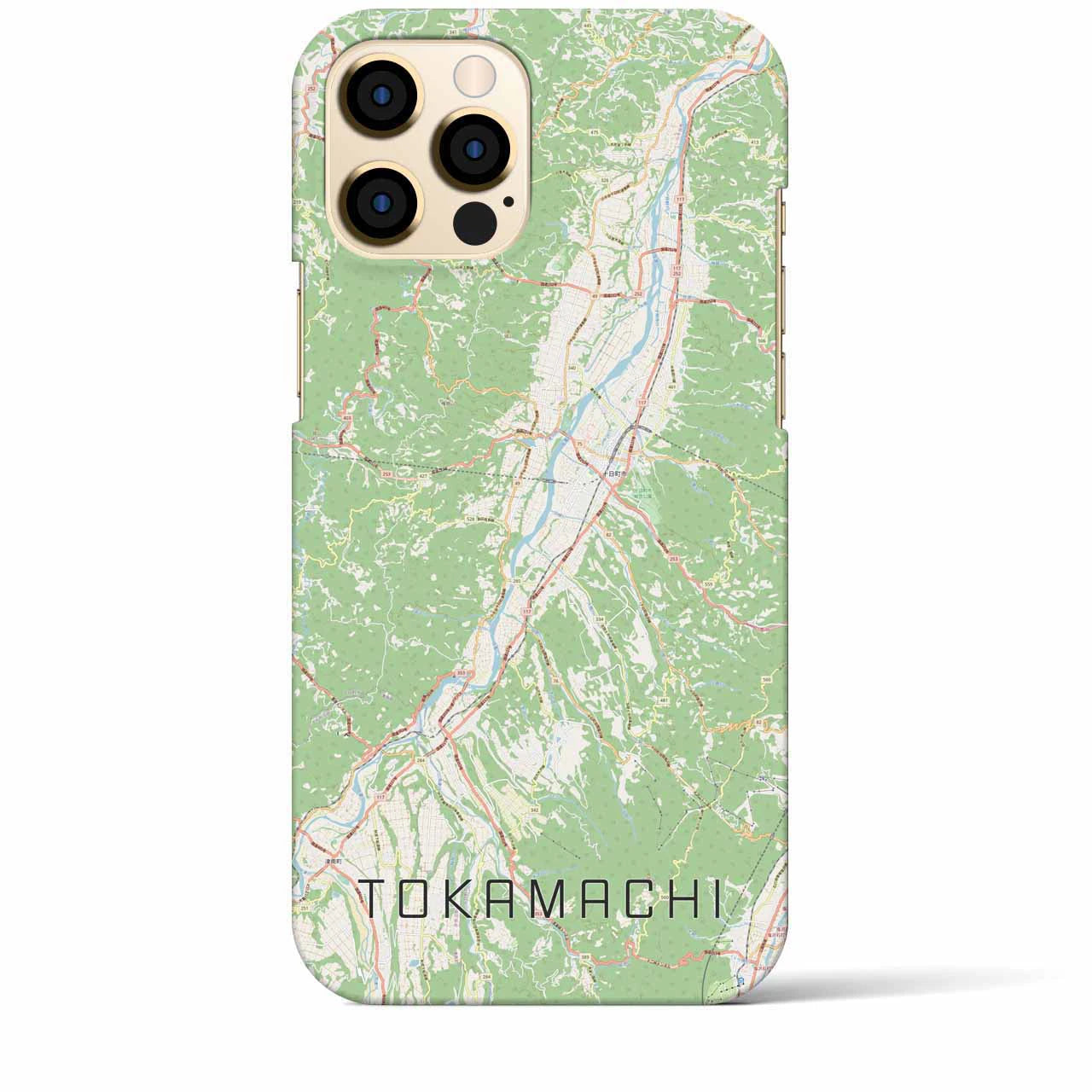 【十日町（新潟県）】地図柄iPhoneケース（バックカバータイプ）