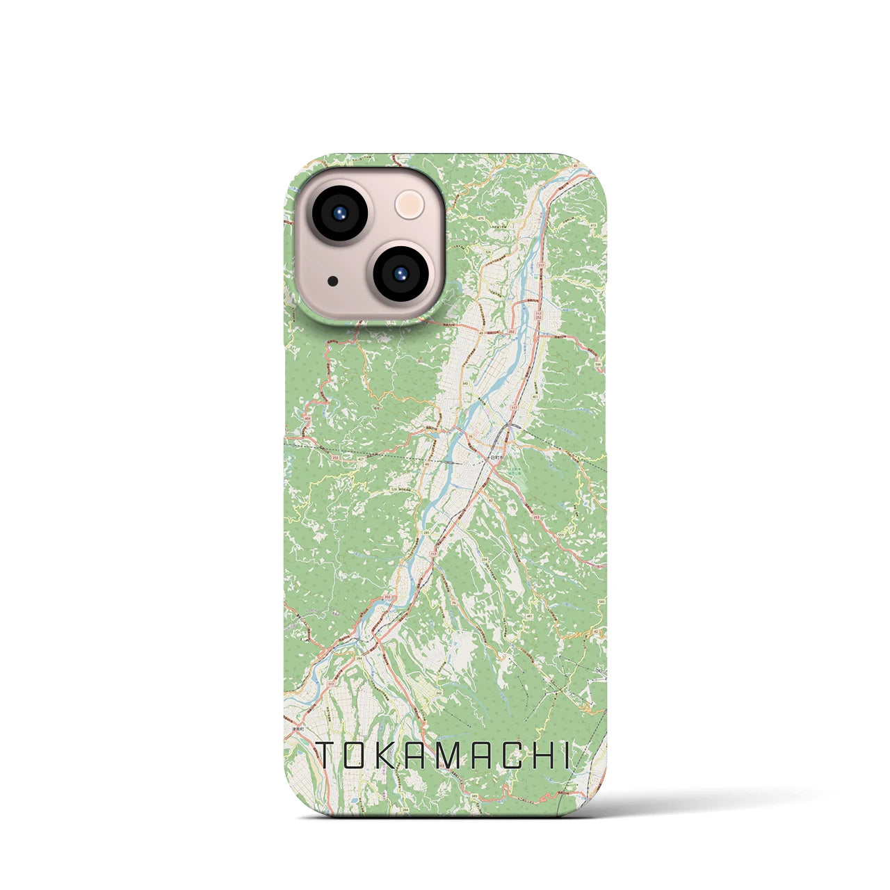 【十日町（新潟県）】地図柄iPhoneケース（バックカバータイプ）